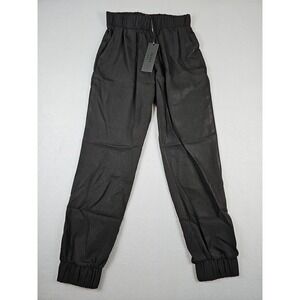 RO&DE Women's Size Small Black Elastic Cuff Jogger Pants with Pockets NWT‎ USA